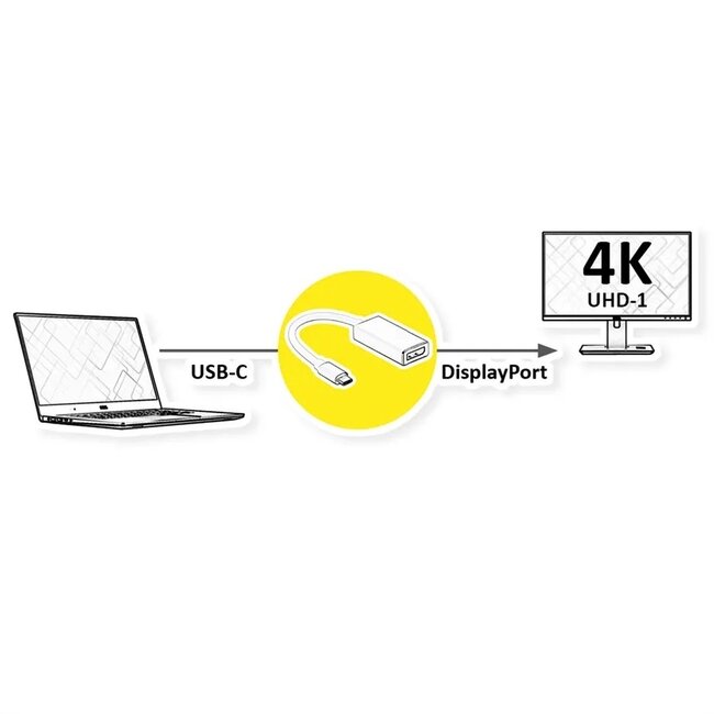 USB-C zu DisplayPort 4K 60Hz Adapter | Aluminium | 0,15 m