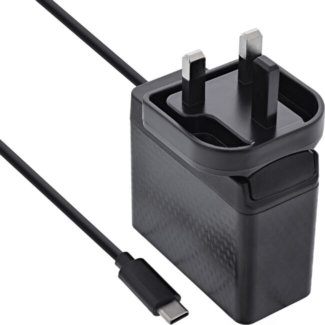 InLine USB-C PD Reise-Ladegerät mit festem Kabel | GaN | 140W | Schwarz