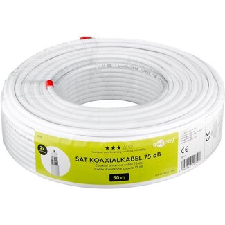 Goobay Goobay Innen-Coaxkabel CCS 75 dB CPR Weiß 50 m
