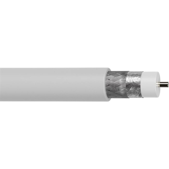 Goobay Innen-Coaxkabel CCS 75 dB CPR Weiß 50 m