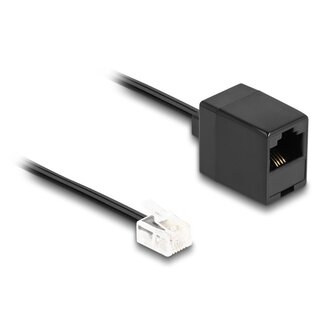 DeLOCK RJ11 (m) - RJ45 (w) DSL Modem/Router Kabel | Schwarz | 3 Meter