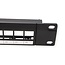 19 Zoll Patchpanel mit Kabelmanagement | 24 Keystone Module | 1U | Schwarz