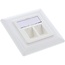 Wandsteckdose mit 2x RJ45 CAT6a Keystone Modul | 45° Öffnung | Weiß (RAL9010)