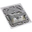 Wandsteckdose mit 2x RJ45 CAT6a Keystone Modul | 45° Öffnung | Weiß (RAL9010)