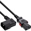 IEC Lock C13-C14 Winkel-Stromkabel für UPS/PDU | 3x 1,00mm² | Schwarz | 3 Meter