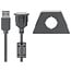 USB-A Verlängerungskabel | Aufputzmontage | USB 2.0 | 2,5W | Schwarz | 1,2 m