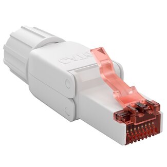 Goobay RJ45 werkzeugloser Stecker | CAT6 | UTP | AWG22-24 | Weiß | Stück