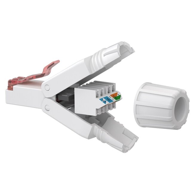 RJ45 werkzeugloser Stecker | CAT6 | UTP | AWG22-24 | Weiß | Stück