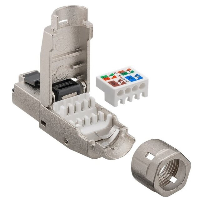 RJ45 werkzeugloser Stecker | CAT8.1 | STP | AWG22-26 | Metall | Stück