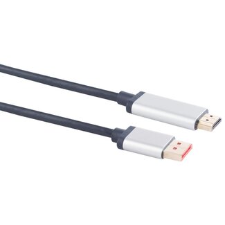 S-Impuls DisplayPort-auf-HDMI Kabel | 4K 60Hz | Kupfer & Aluminium | 2 Meter
