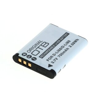 OTB Kameraakku kompatibel mit Panasonic VW-VBX070, Pentax D-Li88, Sanyo DB-L80, Toshiba PX1686 – 700 mAh