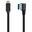 USB-C auf USB-A Winkelkabel links - USB 3.0 - 0,9A - schwarz - 0,20 m