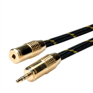 Roline ROLINE GOLD 3,5mm Audio Verlängerungskabel Stecker/Buchse, 5 m