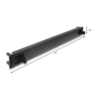 DeLOCK Delock 19″ 1U Blindabdeckung ABS Kunststoff schwarz mit Einrastfunktion