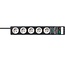 Brennenstuhl Super-Solid-Line Steckdosenleiste 5-fach mit Überspannungsschutz, schwarz - 2,5 m