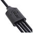 USB-A auf 4x USB-C Ladekabel | max. 25W | Schwarz | 2 Meter