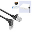UFTP CAT6a Slimline Netzwerkkabel | Winkelstecker unten / gerade | LSZH | Schwarz | 1 Meter