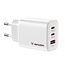 Verbatim USB-Ladegerät | 2x USB-C PD & 1x USB-A QC | GaN | 65W | Weiß