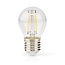 Nedis LED-Glühfadenlampe | Warmweiß | Dimmbar | E27 | G45 | 4,5W
