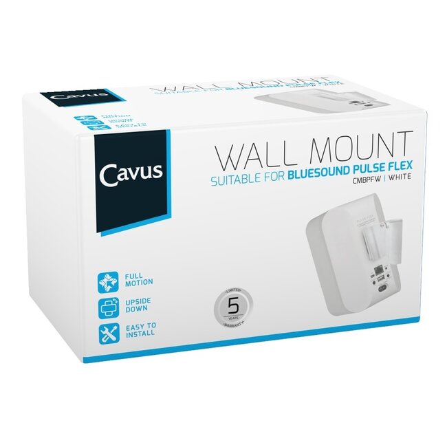 Cavus Premium Wandhalterung für Bluesound Pulse Flex & Flex 2i – Weiß