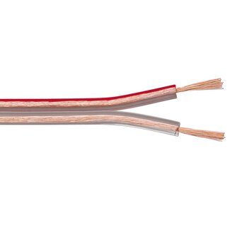 Goobay Lautsprecherkabel (CCA) - 2x 2,50mm² transparent - 25 Meter