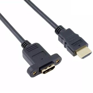 Dolphix HDMI (m) auf HDMI (w) Einbaubuchse Adapter - Version 1.4 (4K 30Hz) - 0,50 m