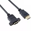HDMI (m) auf HDMI (w) Einbaubuchse Adapter - Version 1.4 (4K 30Hz) - 0,50 m