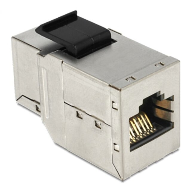 STP CAT6a 10G Keystone Modul RJ45 - RJ45 / Messing
