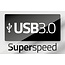 Micro-USB rechtwinklig (rechts) - USB-A Kabel | USB 3.0 5 Gbps | 5W | Blau | 0,30 m