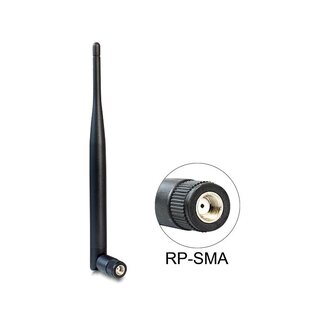 DeLOCK WLAN IEEE 802.11 b/g/n Antenne mit SMA-RP (m) Stecker - 5 dBi
