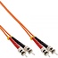 ST Duplex LWL Patchkabel - Multi Mode OM1 - Orange / LSZH - 20 Meter