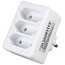 Durchgangsstecker - 3 Kontakte (vertikal) / Weiß