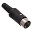 DIN 3-poliger Stecker (m) / Schwarz
