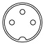 DIN 3-poliger (V) Stecker / Schwarz