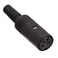 DIN 4-poliger (V) Stecker / Schwarz