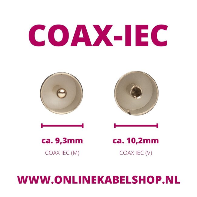 Koax IEC (m) - BNC (m) Adapter