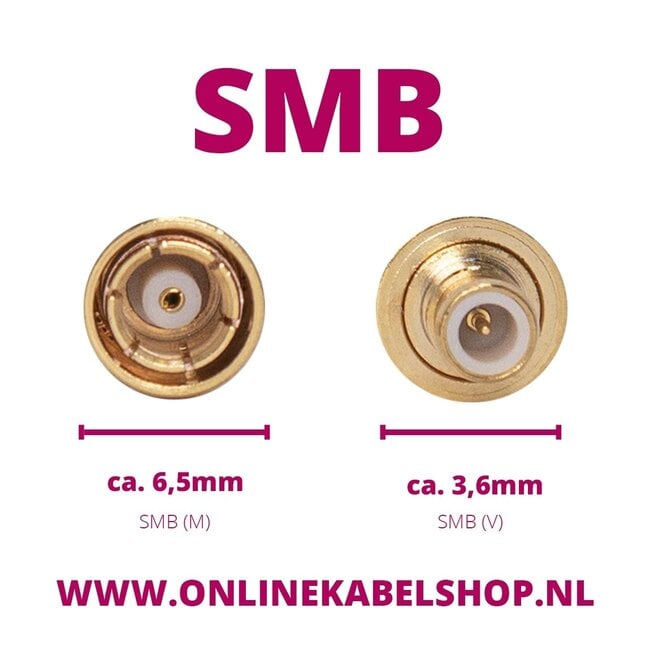 SMA Stecker - SMB Buchse Adapter | 50 Ohm