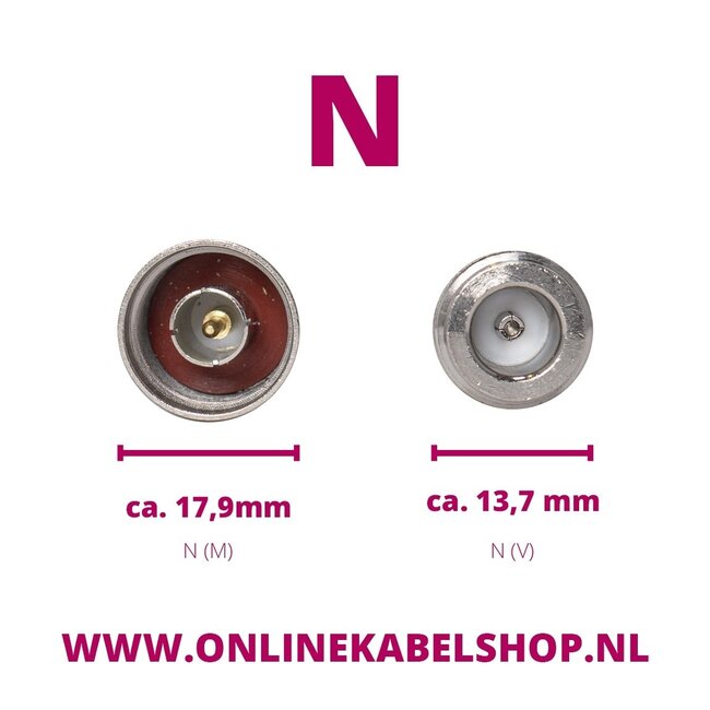 N (m) - SMA (m) Adapter - 50 Ohm