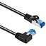 S/FTP CAT6a 10Gbit Netzwerkkabel 90° rechts / gerade schwarz - LSZH - 1,5 m