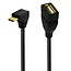 USB-C (m) Winkel auf USB-A (w) Adapter - USB 2.0 / Schwarz - 0,25 m