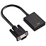 VGA + 3,5mm Klinke (Video) zu HDMI Adapter mit HDCP - Micro USB Stromversorgung / Schwarz - 0,15 m