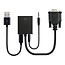 VGA + 3,5mm Klinke (Video) zu HDMI Adapter mit HDCP - Micro USB Stromversorgung / Schwarz - 0,15 m
