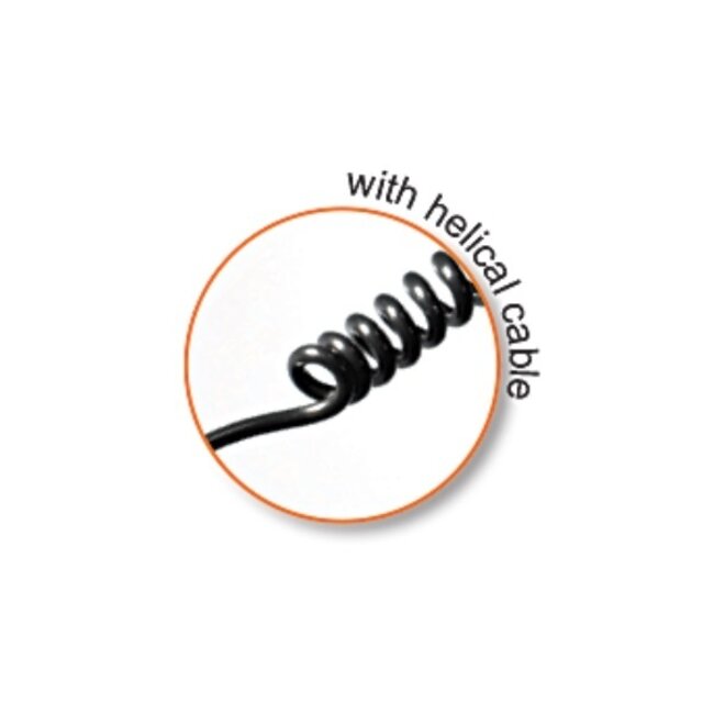 3,5mm Stereo-Klinken-Spiralkabel - Winkelrecht/gerade, Rot - 1,5m