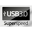 USB-C (m) Winkeladapter auf USB-A (w) - USB 3.0, schwarz, 0,25 m