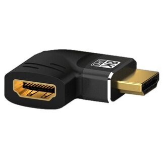 Dolphix HDMI Adapter 90° Rechtswinklig - HDMI 2.1 (8K 60Hz + HDR) Schwarz