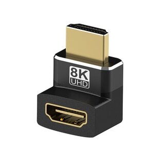Dolphix HDMI Adapter 90° Winkel nach oben - HDMI 2.1 (8K 60Hz + HDR) / Schwarz