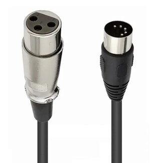 Dolphix DIN 5-polig (m) - XLR (w) Kabel Schwarz 0,50 m