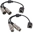 2x XLR 3-pol Audio über Ethernet Extender (m/m - w/w) 0,25 m