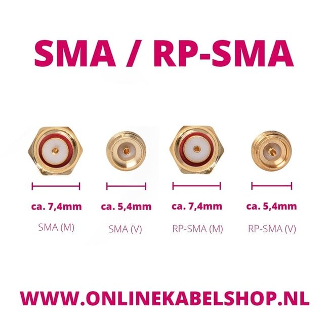 UHF (m) - SMA (m) Adapter - 50 Ohm