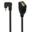 USB-C Stecker 90° auf USB-A Buchse Adapter - USB 2.0 / Schwarz - 0,25 m